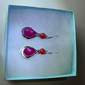 Ruby & Coral Earrings